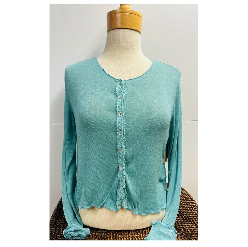 Cut Loose Womens Crop Cardigan Sweater Knit