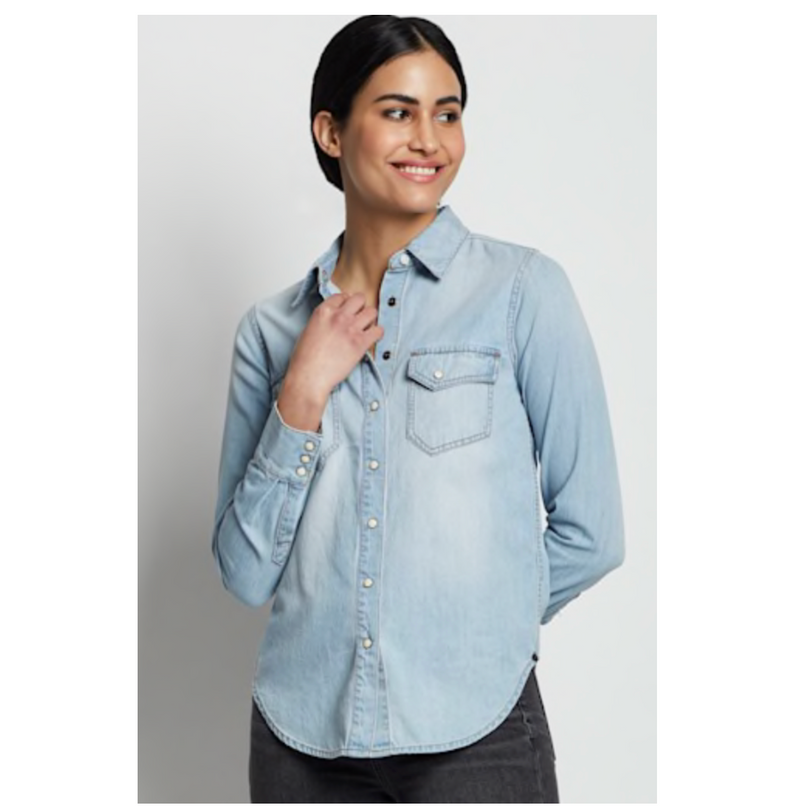 Pendleton Womens Denim Chambray Gambler Shirt