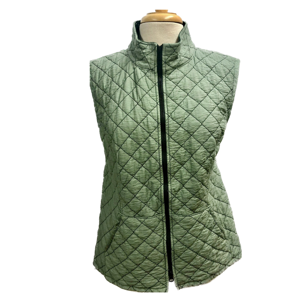 Cut Loose Womens Quilted Vest - Tarragon