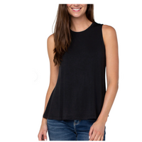 Liverpool Womens Sleeveless Scoop Neck Tank - Black