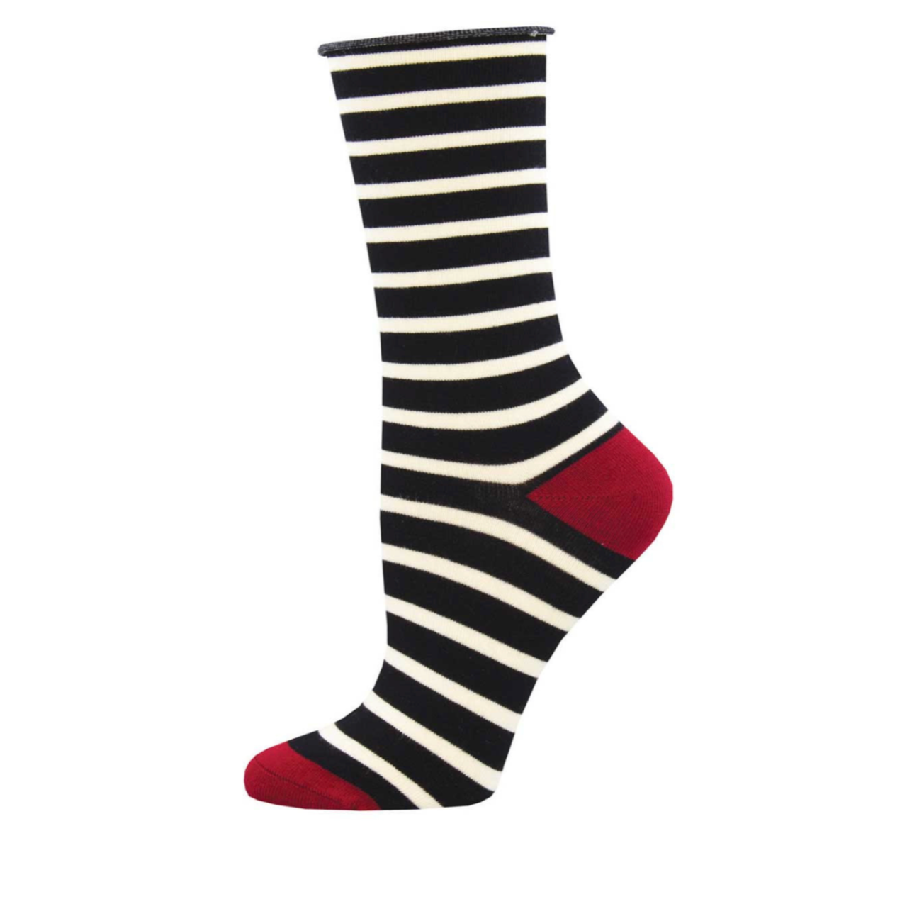 Socksmith Womens Bamboo Sailor Stripe Roll Top Socks