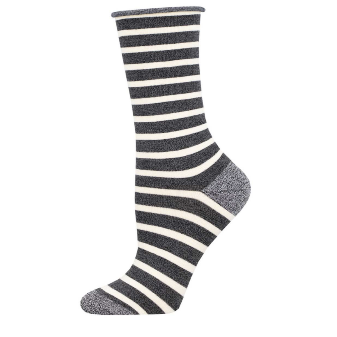 Socksmith Womens Bamboo Sailor Stripe Roll Top Socks - Bob's Outdoor