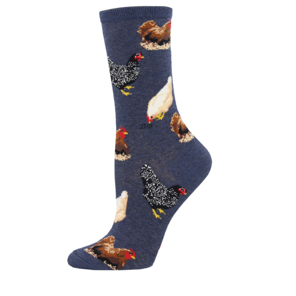 SockSmith Womens Hen House Chicken Cotton Socks - Denim