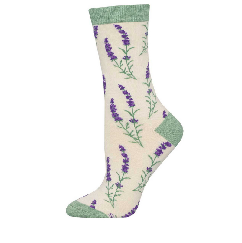 SockSmith Womens Bamboo Lovely Lavender Socks - Ivory