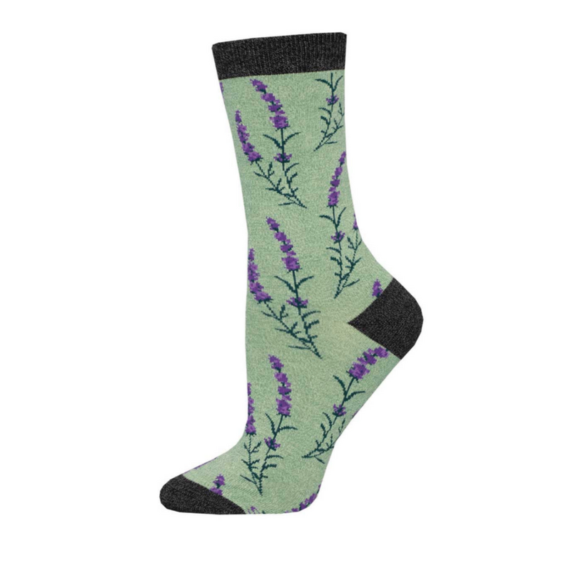 SockSmith Womens Bamboo Lovely Lavender Socks - Green Heather