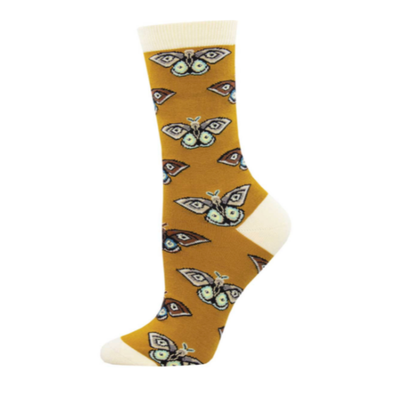 Socksmith Womens Vintage Moths Bamboo Crew Socks
