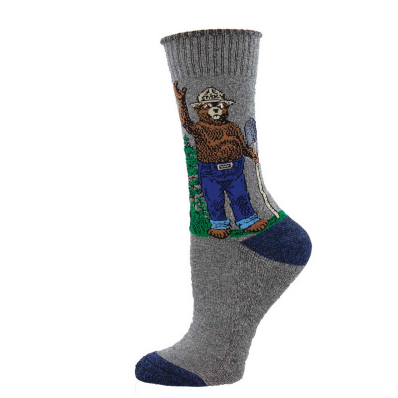 SockSmith Womens Outlands Hello Smokey Bear Socks