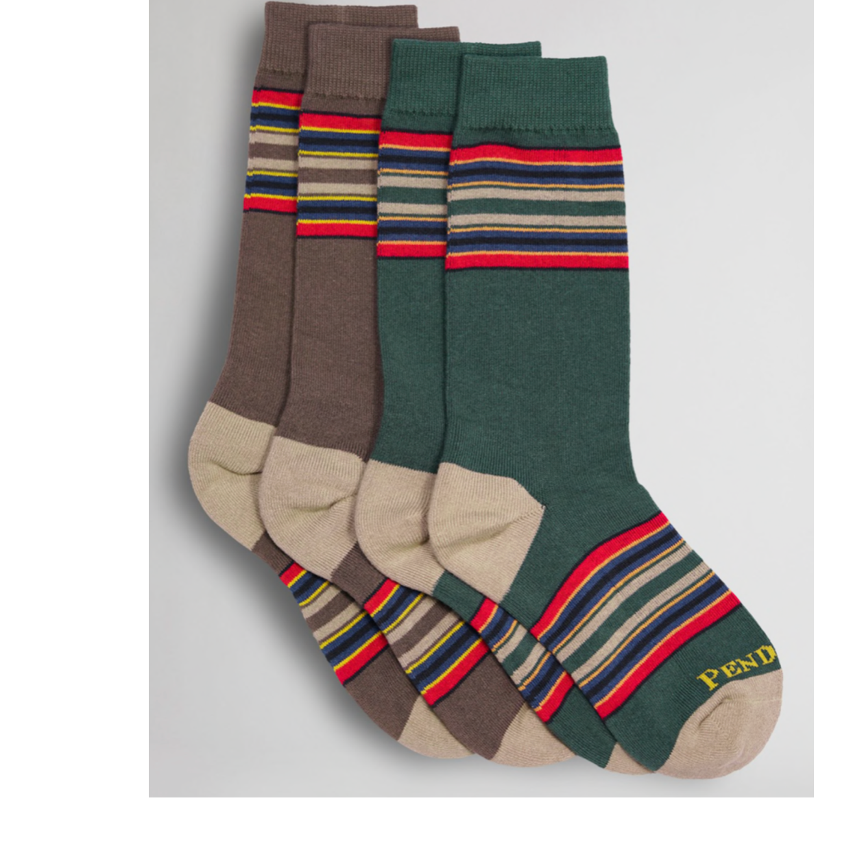 Pendleton Mens Yakima Stripe Two-Pack Crew Socks