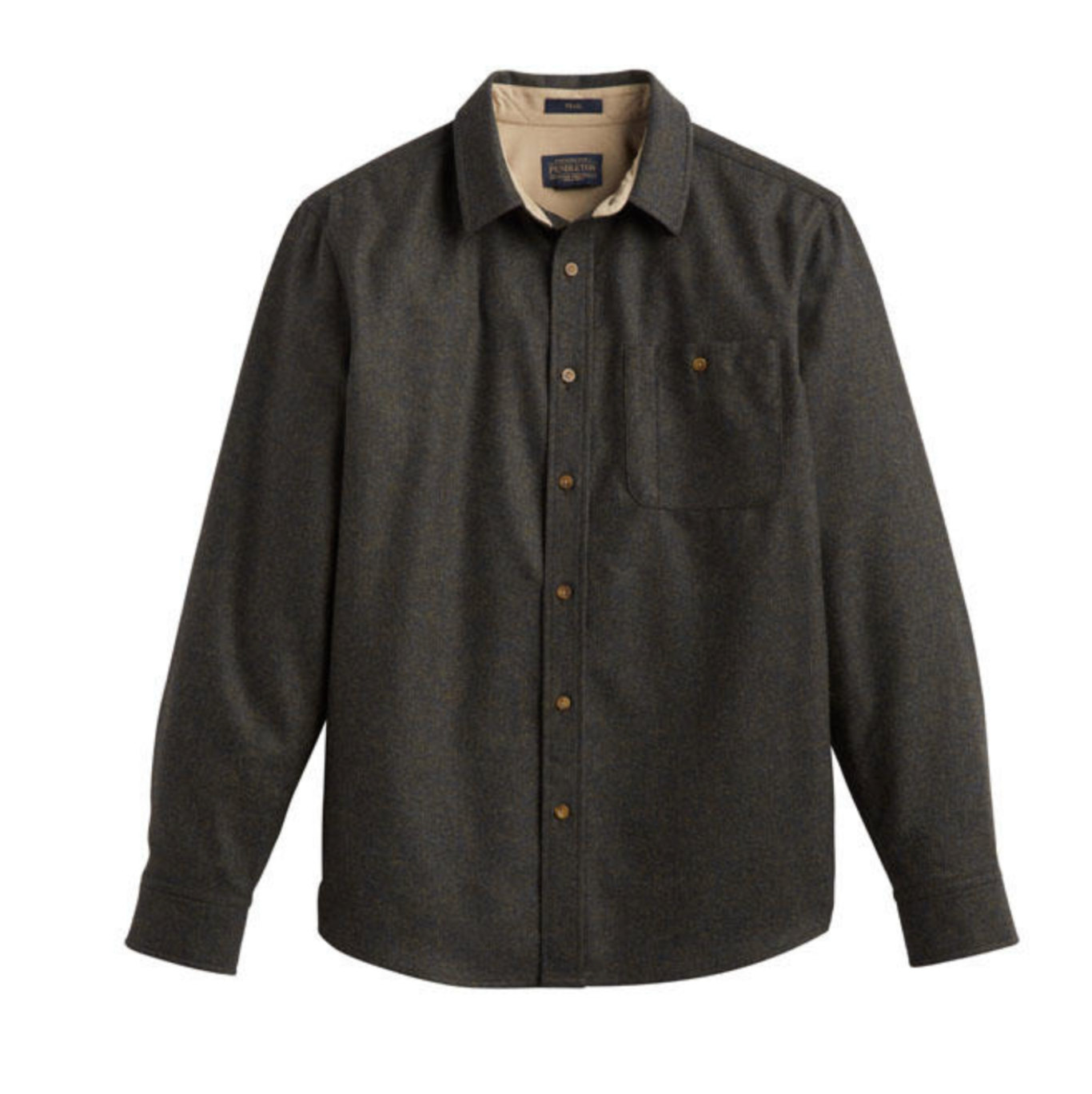 Pendleton Mens Elbow-Patch Virgin Wool Trail Shirt-Regular