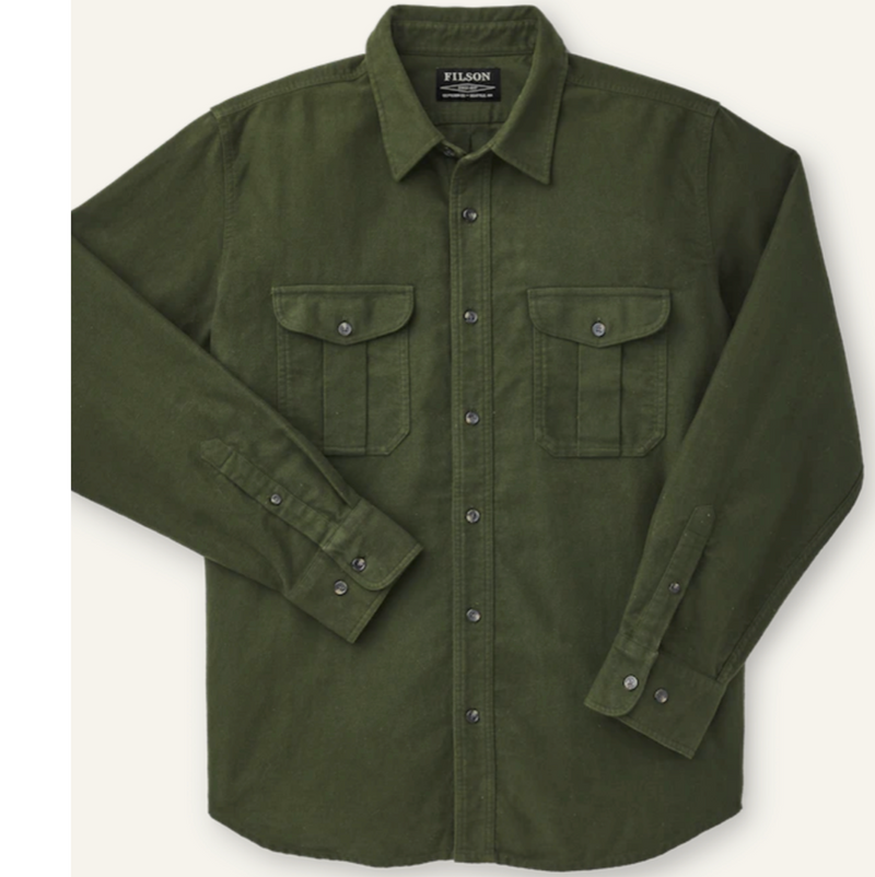 Filson Mens Moleskin Seattle Shirt - Dark Olive