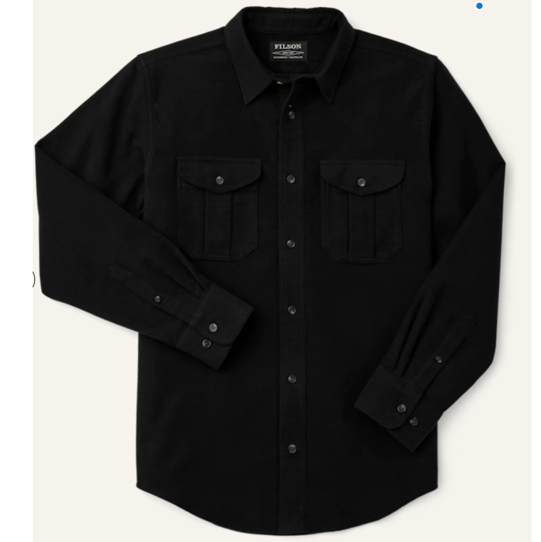 Filson Mens Moleskin Seattle Shirt - Coal