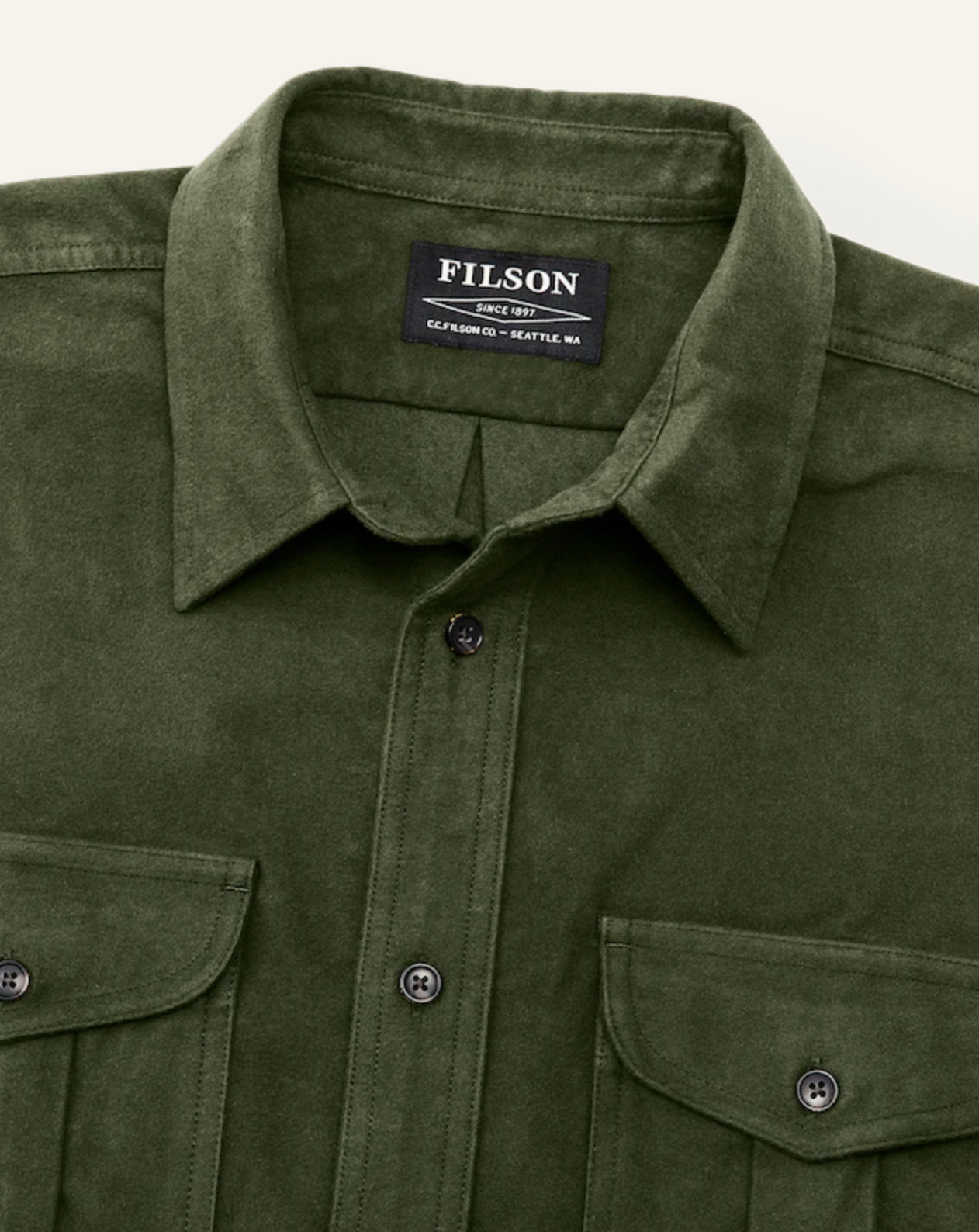 Filson Mens Moleskin Seattle Shirt - Dark Olive