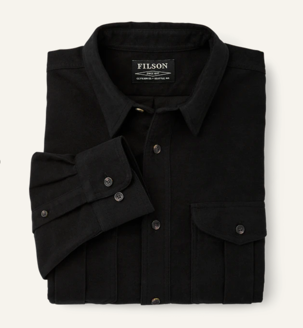 Filson Mens Moleskin Seattle Shirt - Coal