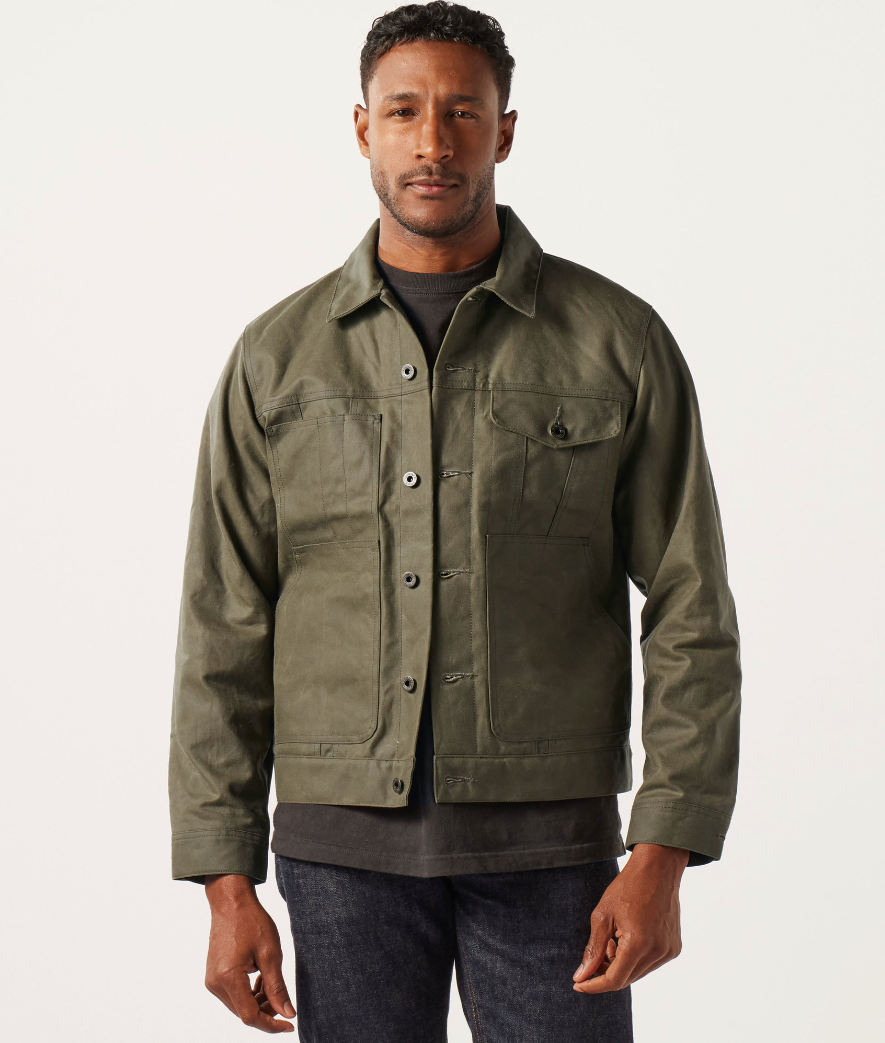 Filson Mens Short Lined Tin Cloth Cruiser Jacket