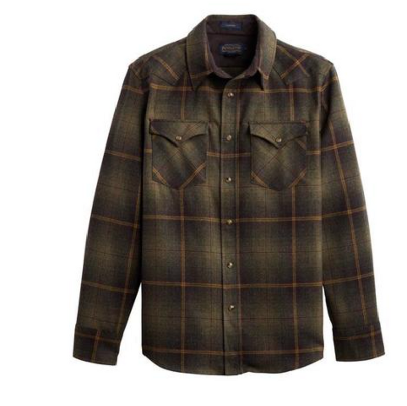 Pendleton Mens Snap-Front Virgin Wool Western Canyon Shirt-Regular