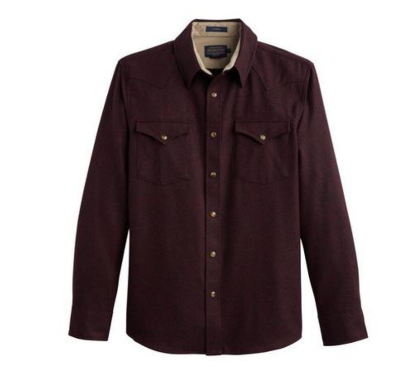 Pendleton Mens Snap-Front Virgin Wool Western Canyon Shirt-Regular