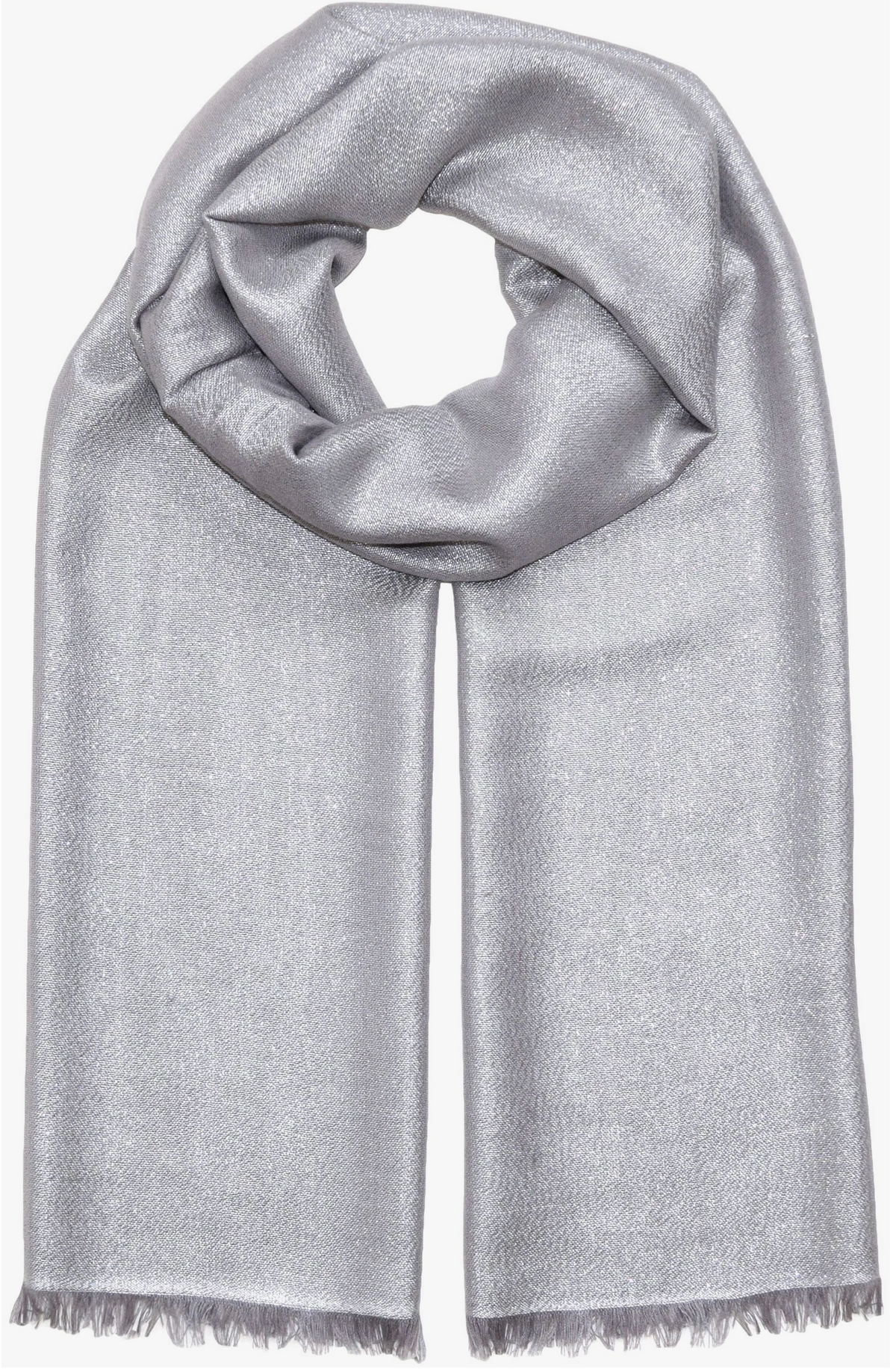 V. Fraas Womens Solid Metallic Evening Wrap/Scarf
