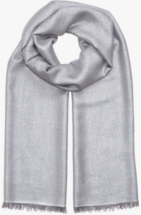 V. Fraas Womens Solid Metallic Evening Wrap/Scarf