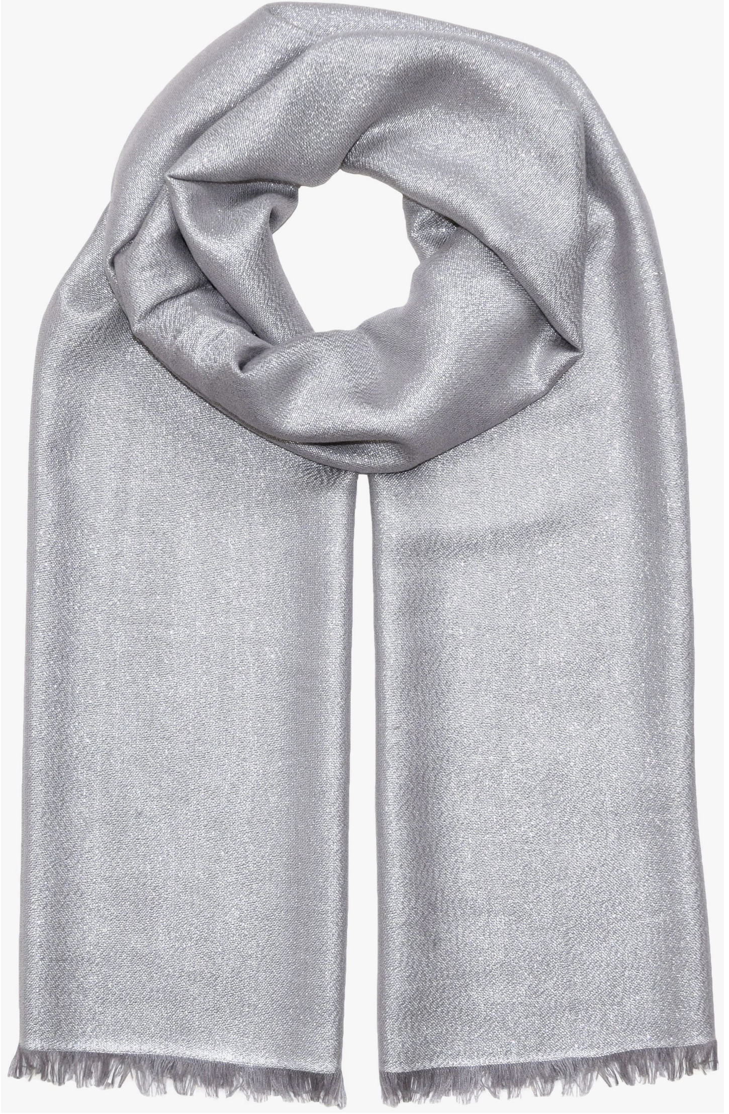 V. Fraas Womens Solid Metallic Evening Wrap/Scarf