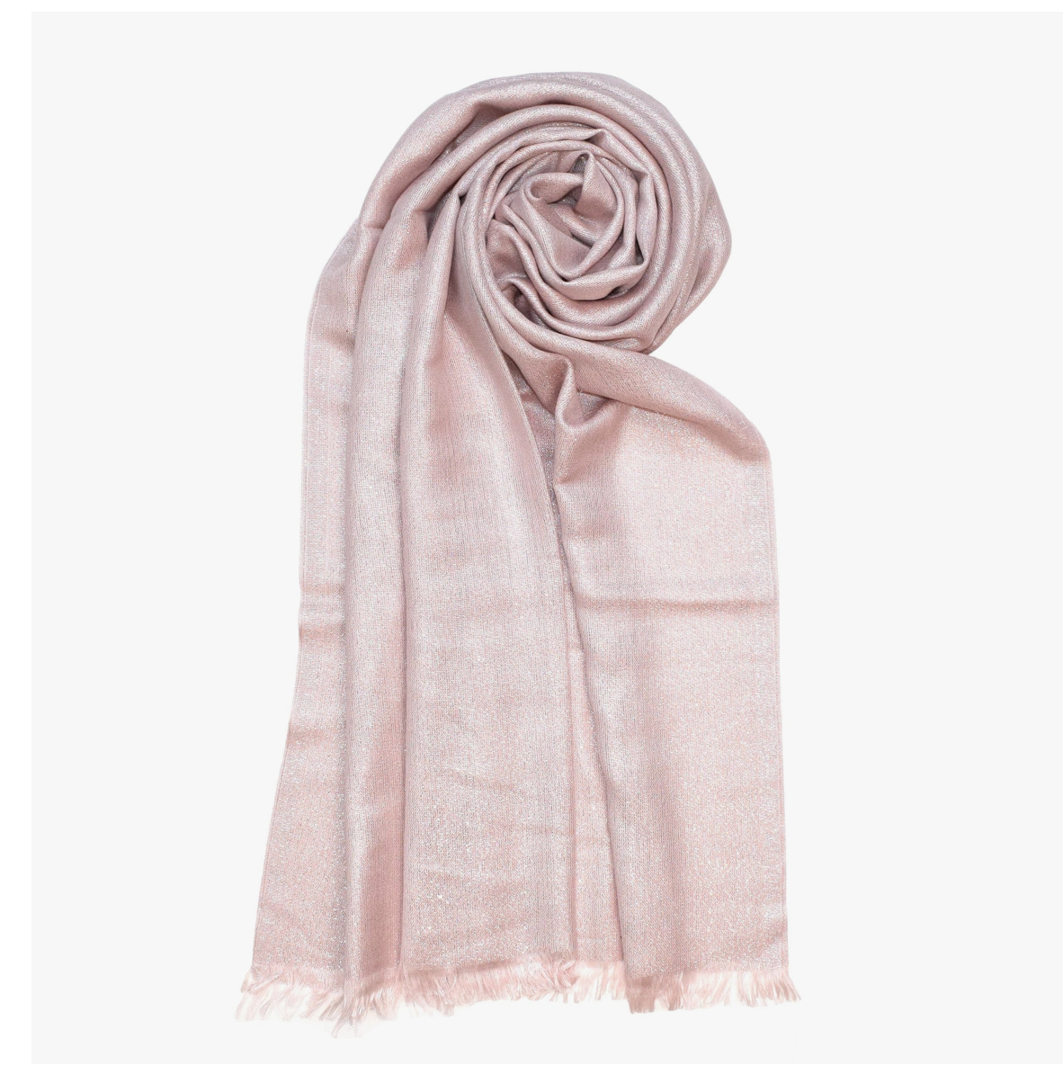 V. Fraas Womens Solid Metallic Evening Wrap/Scarf