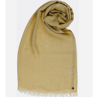 V. Fraas Womens Solid Metallic Evening Wrap/Scarf - Nude Gold