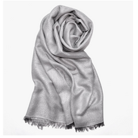 V. Fraas Womens Solid Metallic Evening Wrap/Scarf
