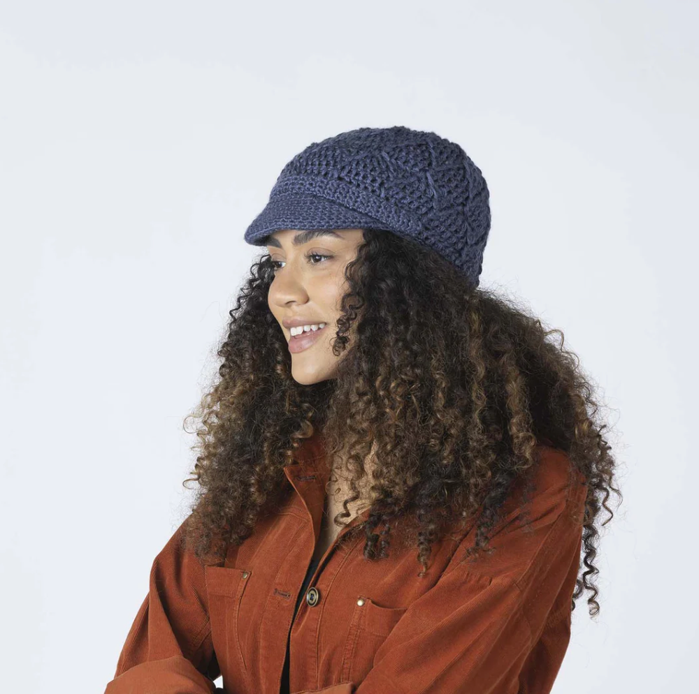 Pistil Womens Jax Knit Brim Beanie - Indigo