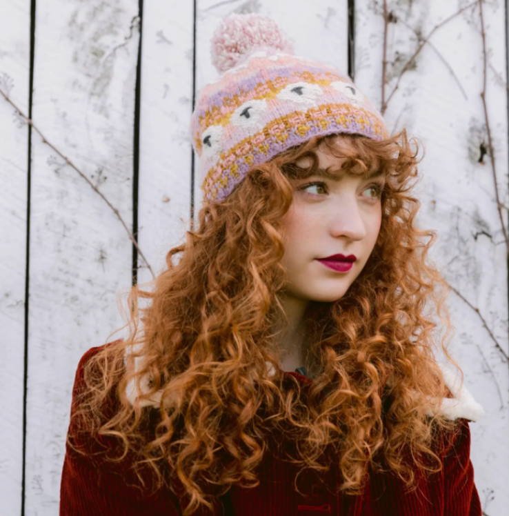 French Knot Womens Suffolk Sheep Hat