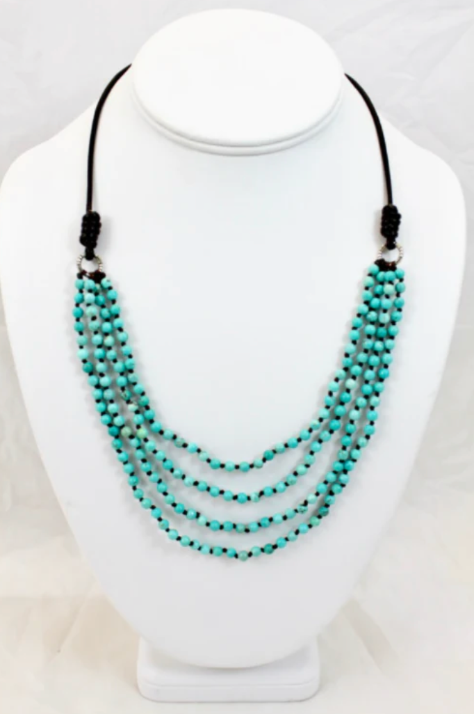 Lizou Faux Turquoise Necklace