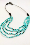 Lizou Faux Turquoise Necklace