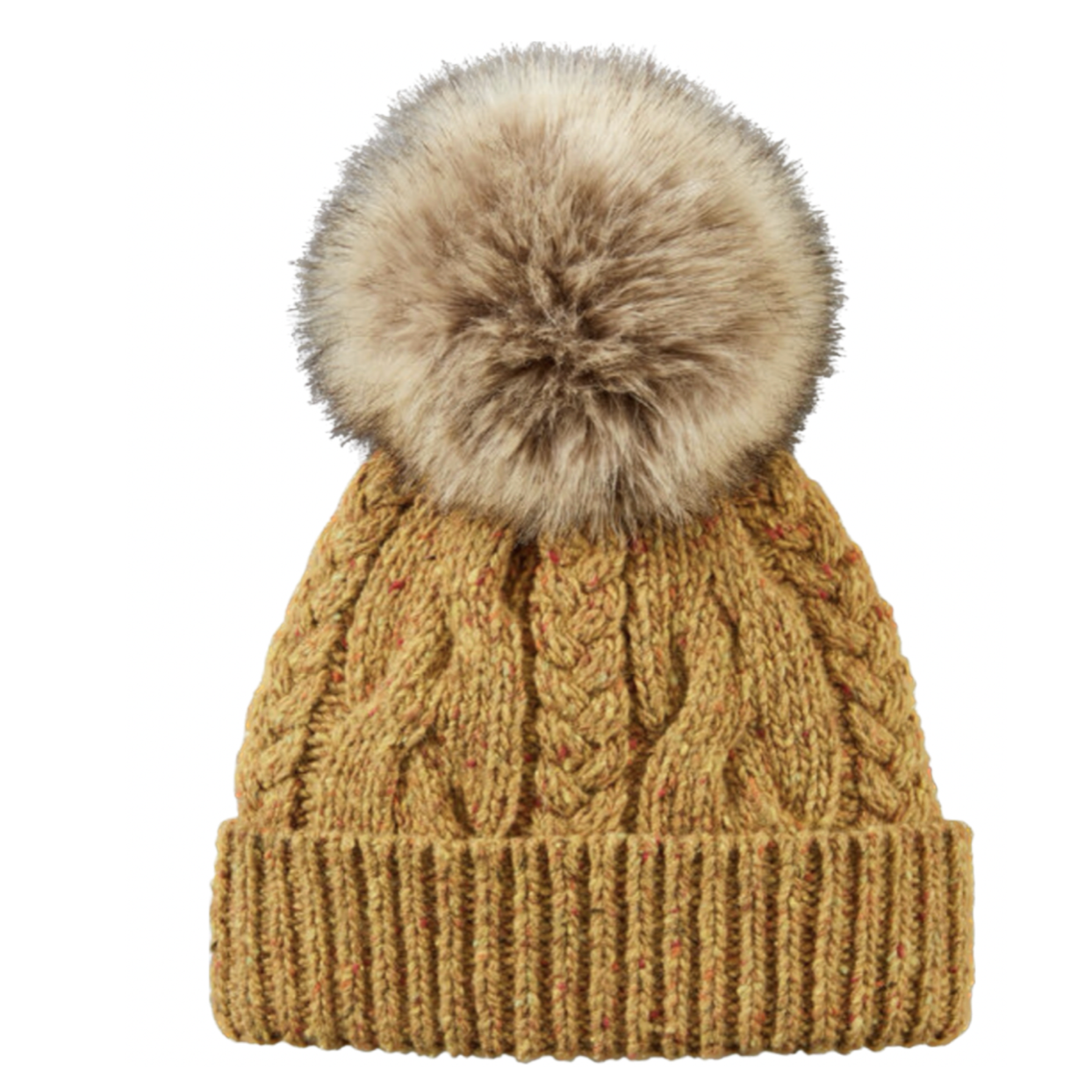 Pendleton Womens Cable Knit Pom Pom Hat