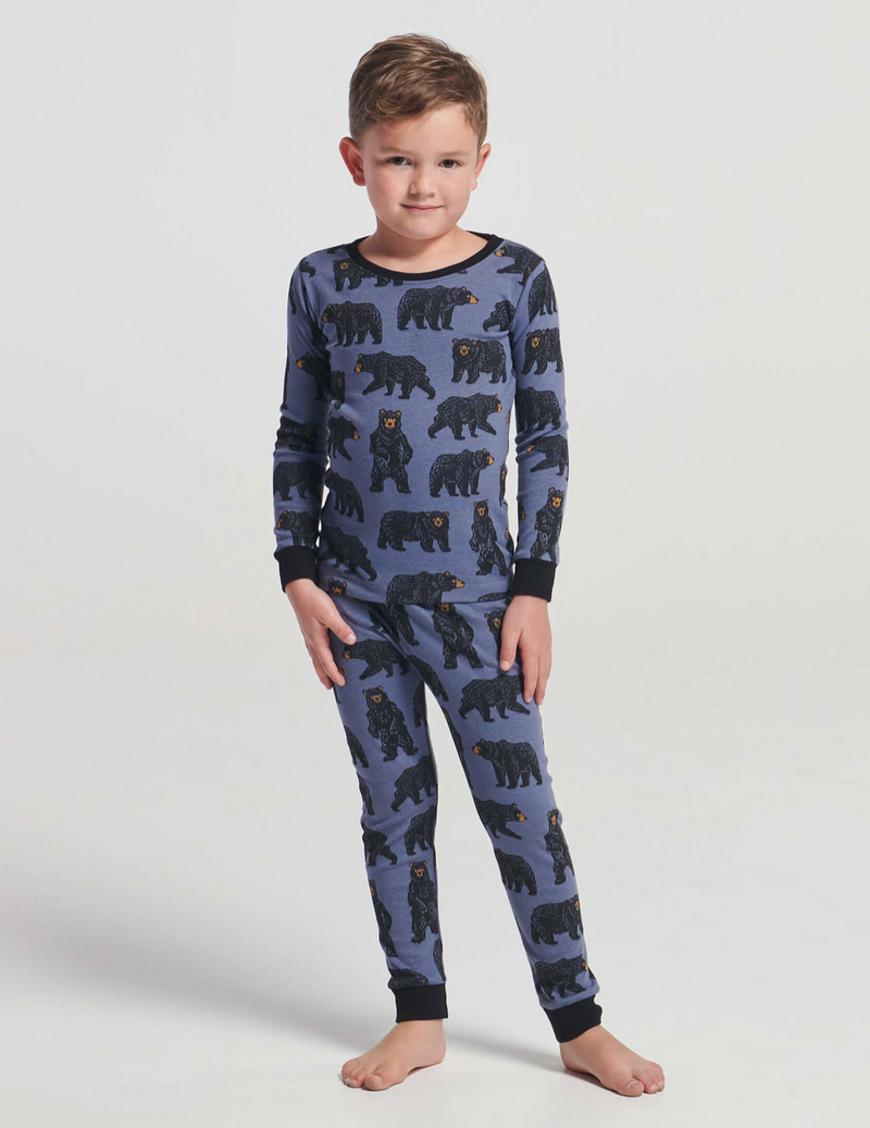 Little Blue House Kids Blue Wild Bears Pajama Set