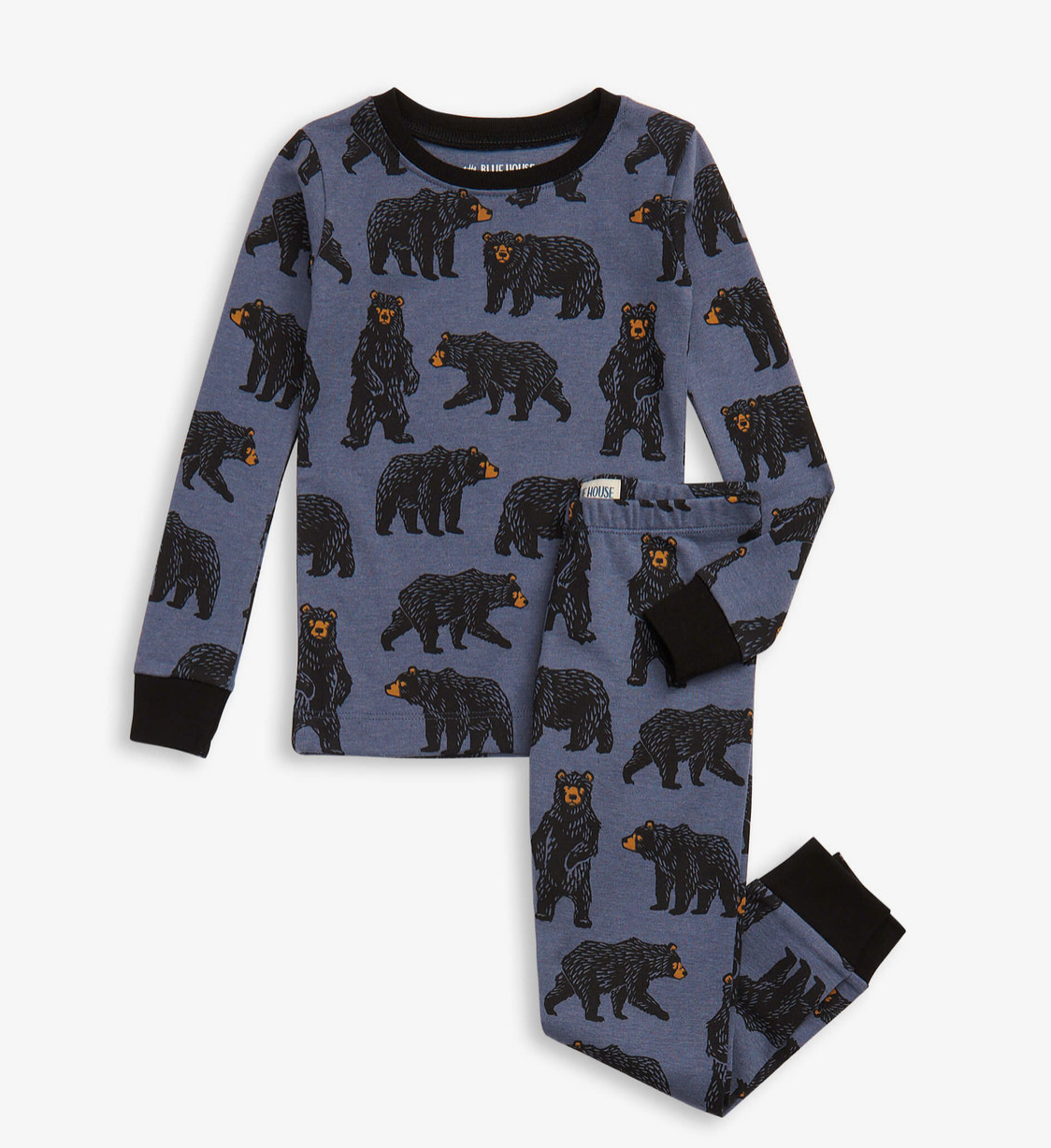 Little Blue House Kids Blue Wild Bears Pajama Set