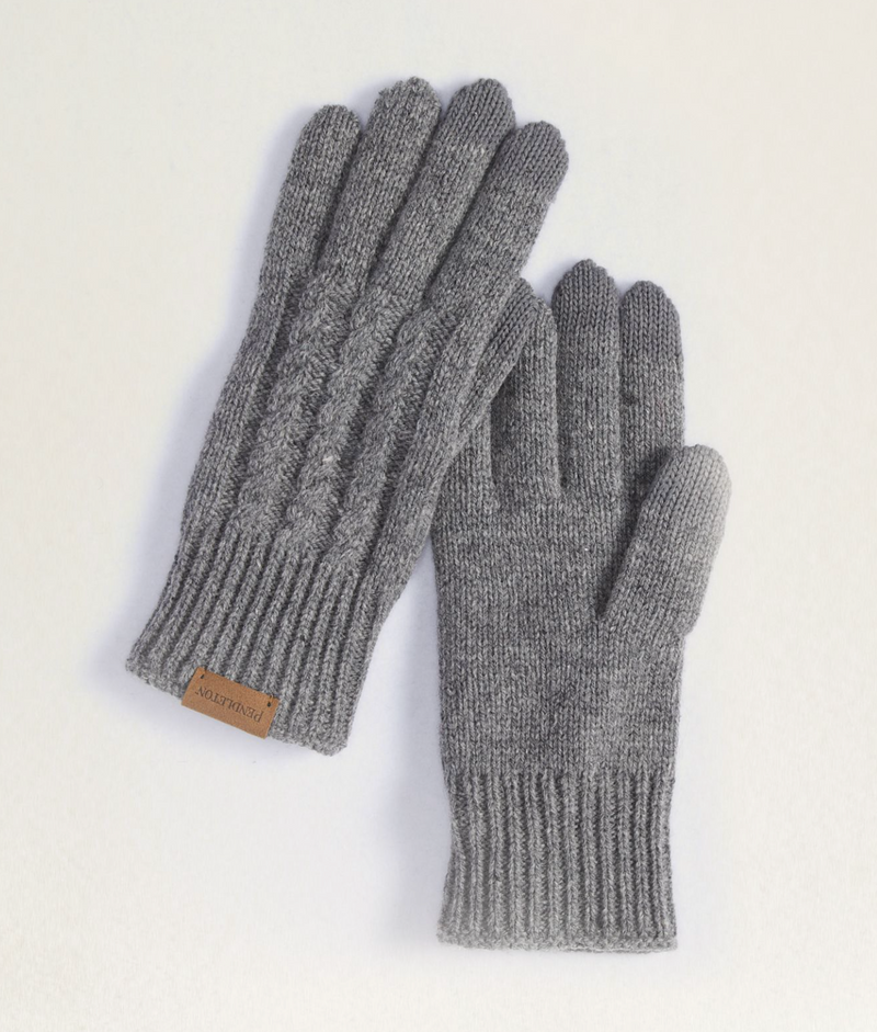 Pendleton Womens Cable Knit Texting Gloves