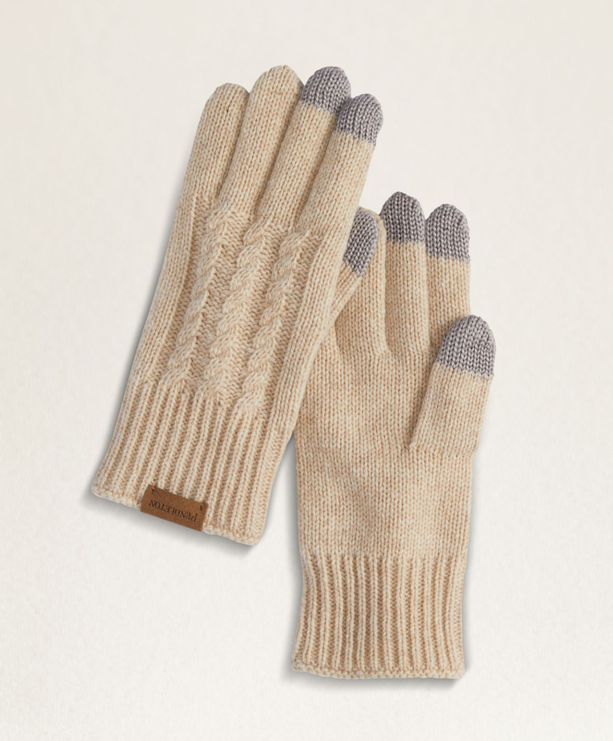 Pendleton Womens Cable Knit Texting Gloves