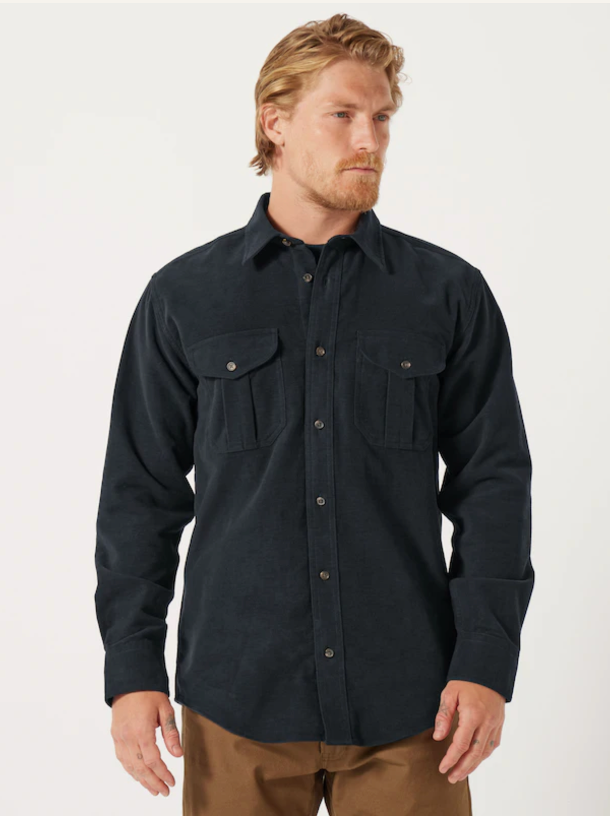 Filson Mens Moleskin Seattle Shirt - Dark Navy