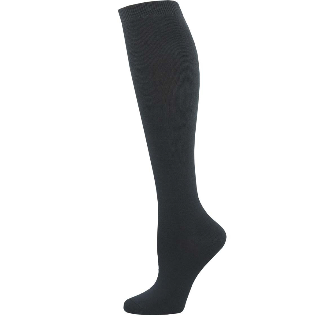 SockSmith Womens Bamboo Solid Charcoal Knee Hi Socks