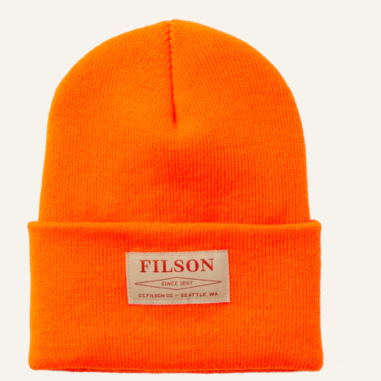 Filson Acrylic Ballard Watch Cap - Blaze Orange