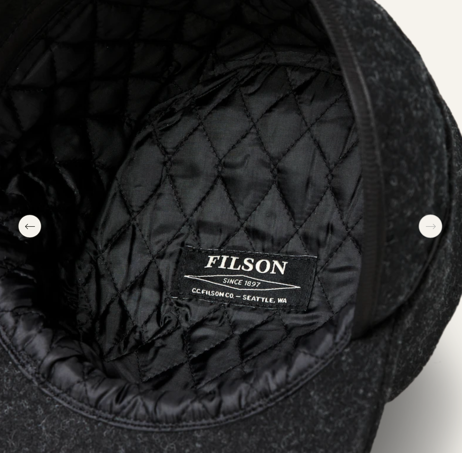 Filson Mackinaw Wool Cap - Charcoal