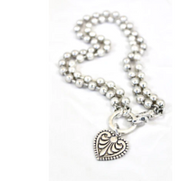 Lizou Heart Convertible Double Strand Heart Necklace