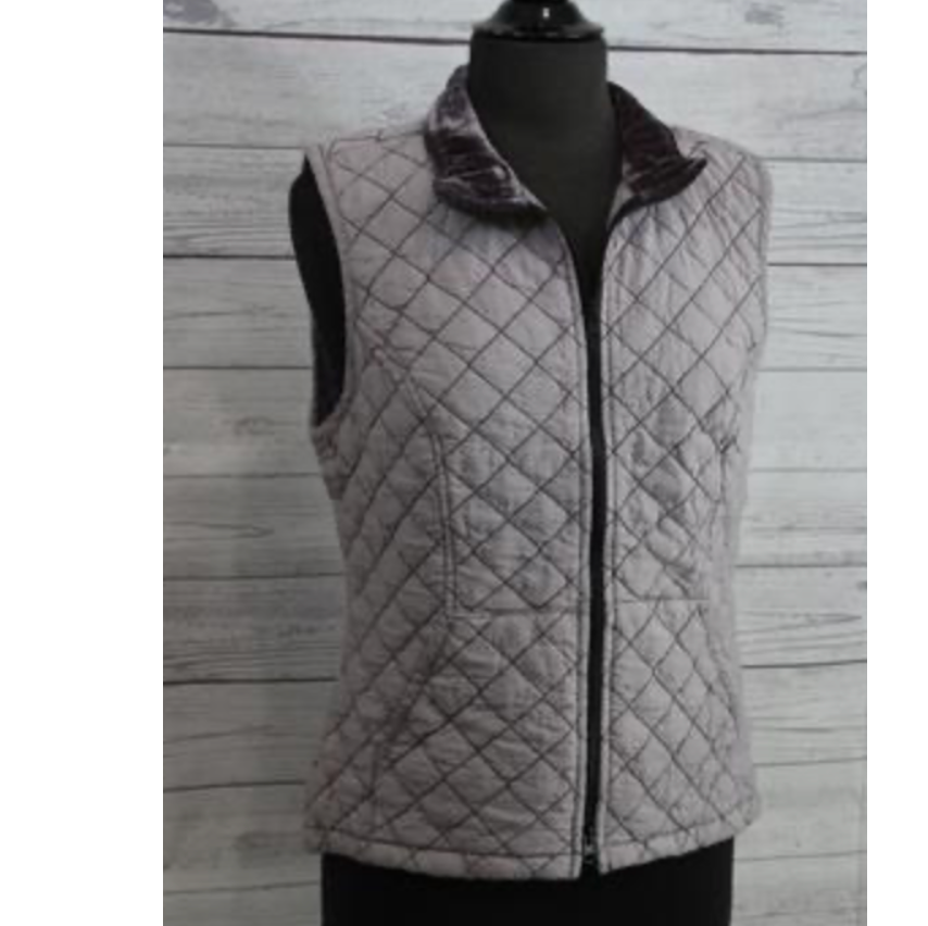 Cut Loose Womens Quilted Vest - Anthracite Gray