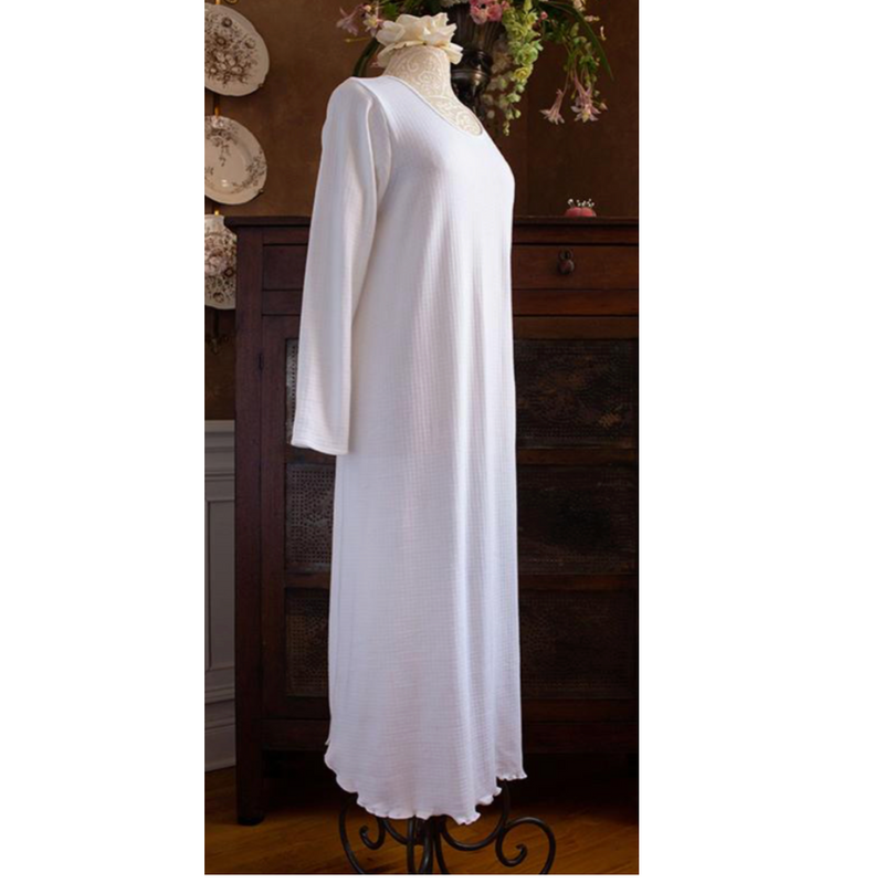 Simple Pleasures Womens Long Sleeve, Long, Check Gown