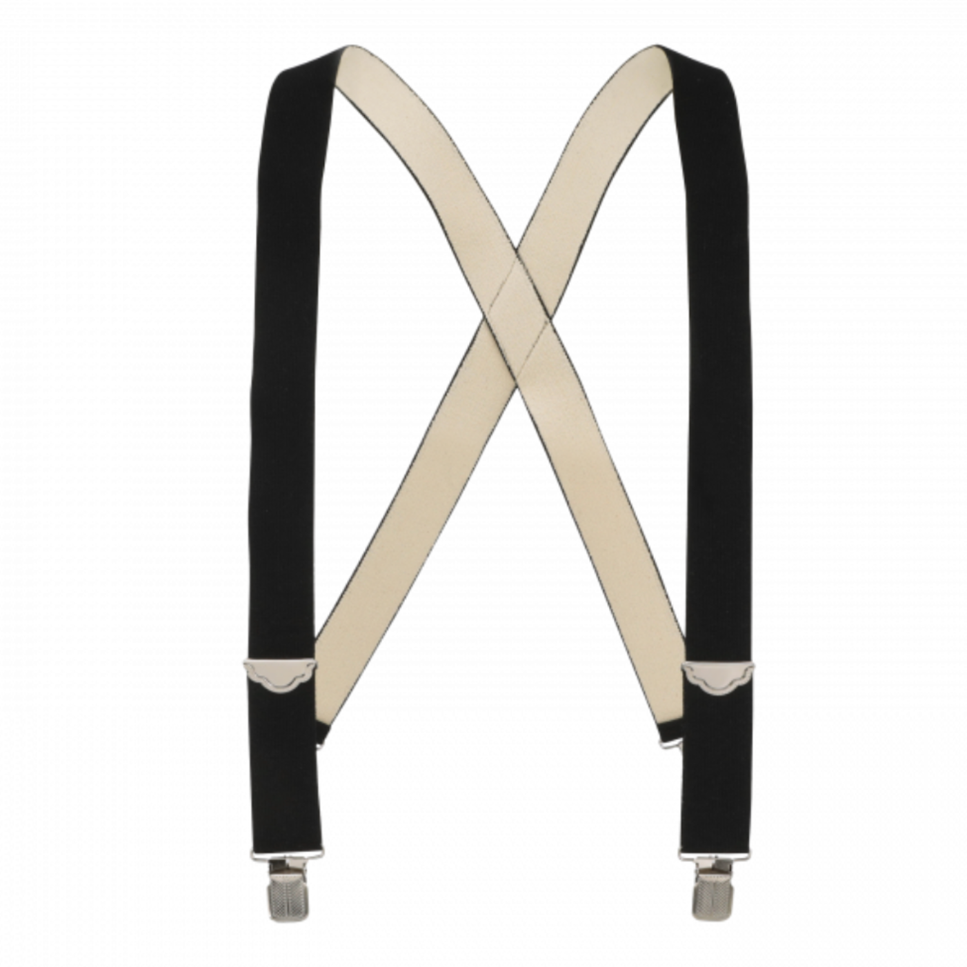 Welch Clip On Casual Suspenders-Black-1.5 inch - 46" -M- 0746X