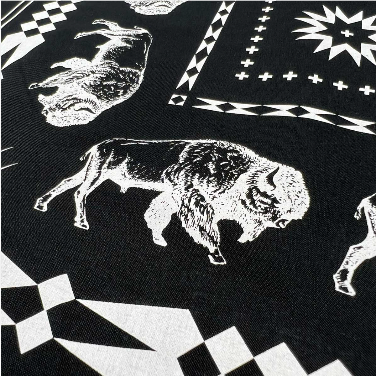 Great Plains Buffalo/Bison Cotton Bandana USA