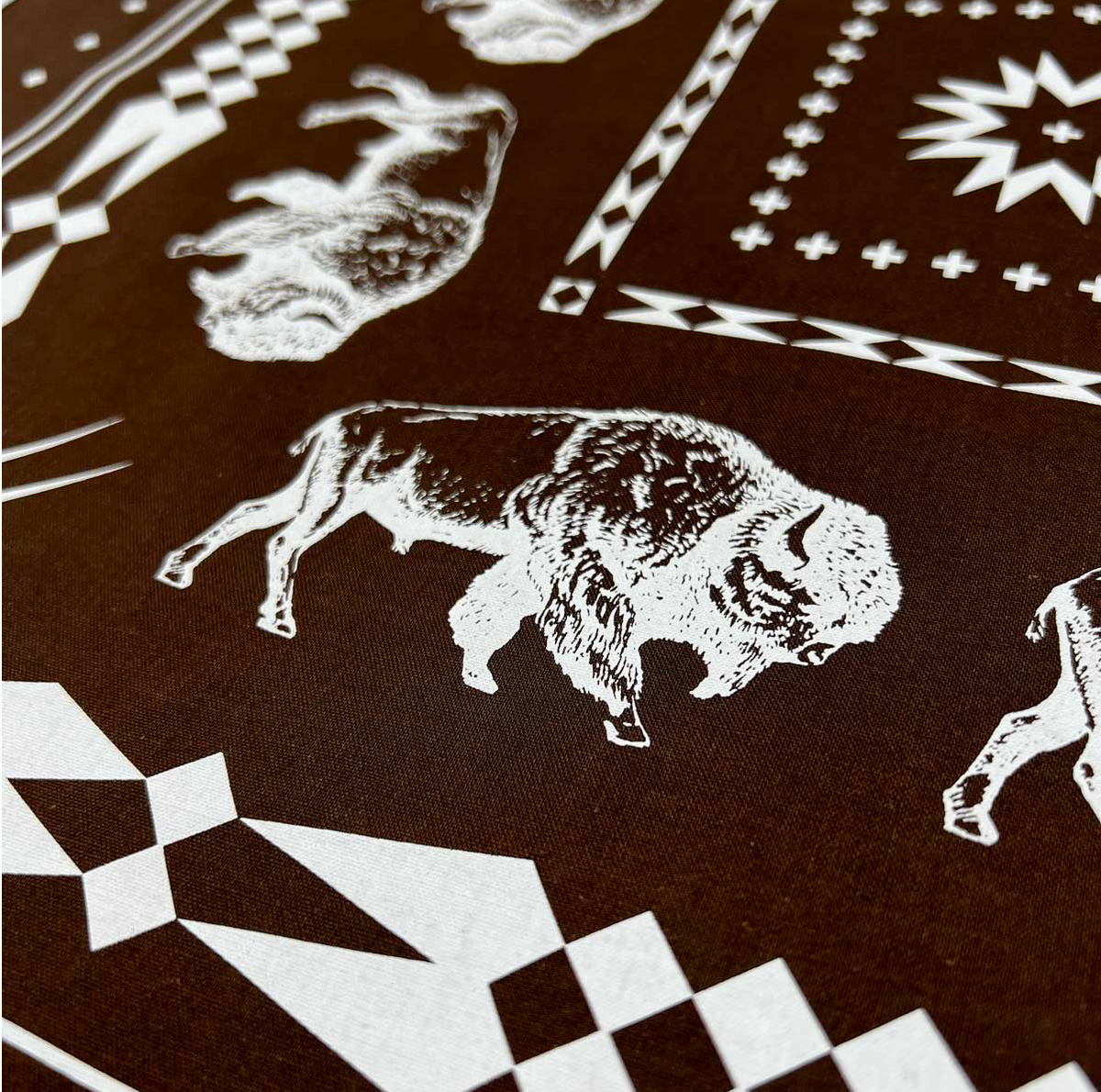 Great Plains Buffalo/Bison Cotton Bandana USA