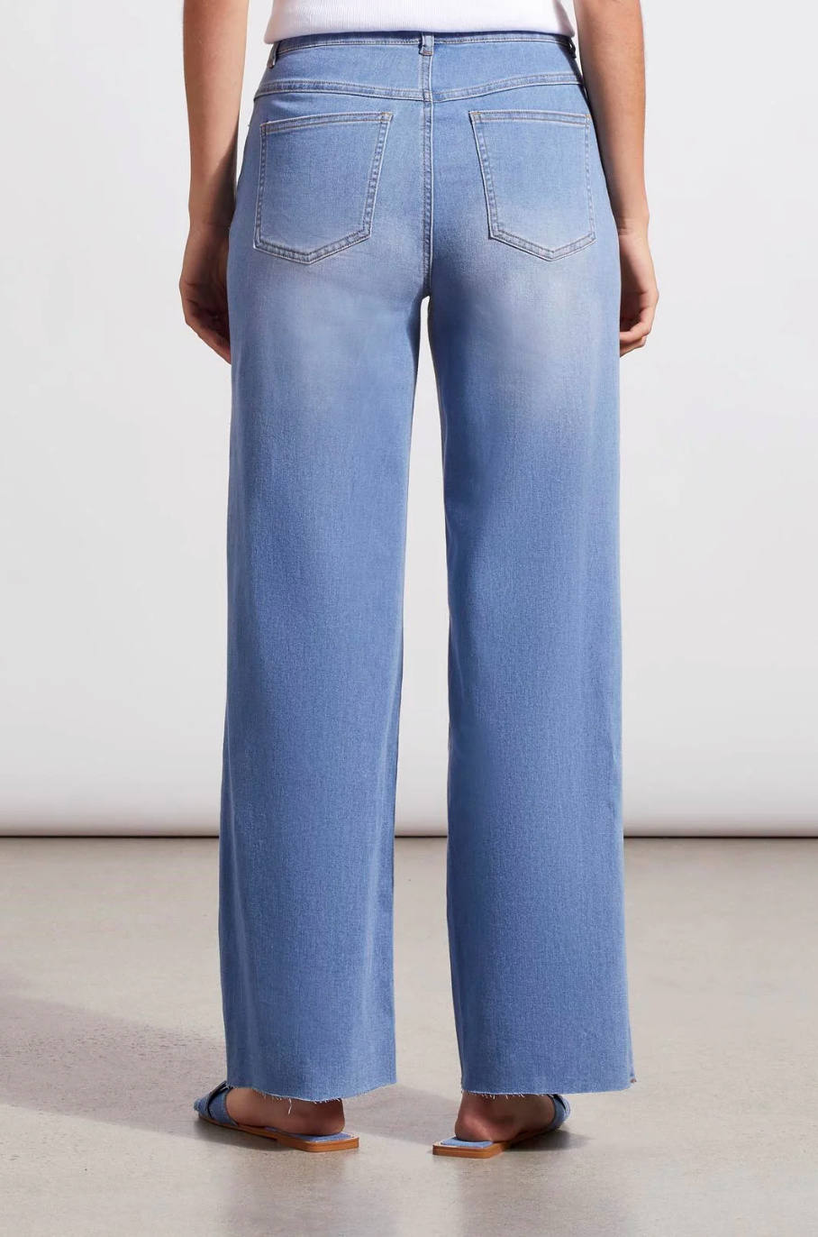 Tribal Womens Brooke High Rise Wide Leg Jean