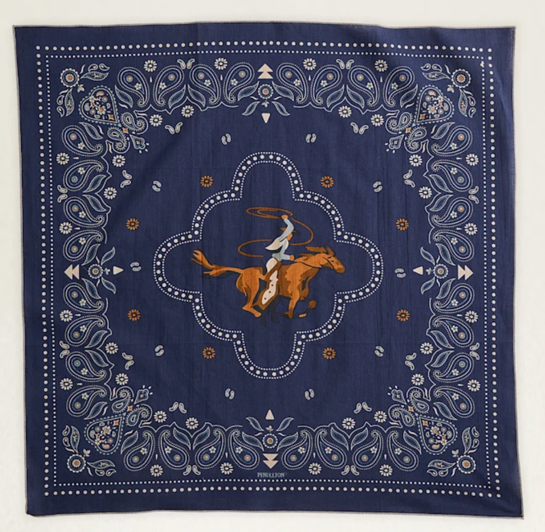 Pendleton Cowboy Blue Cotton Bandana