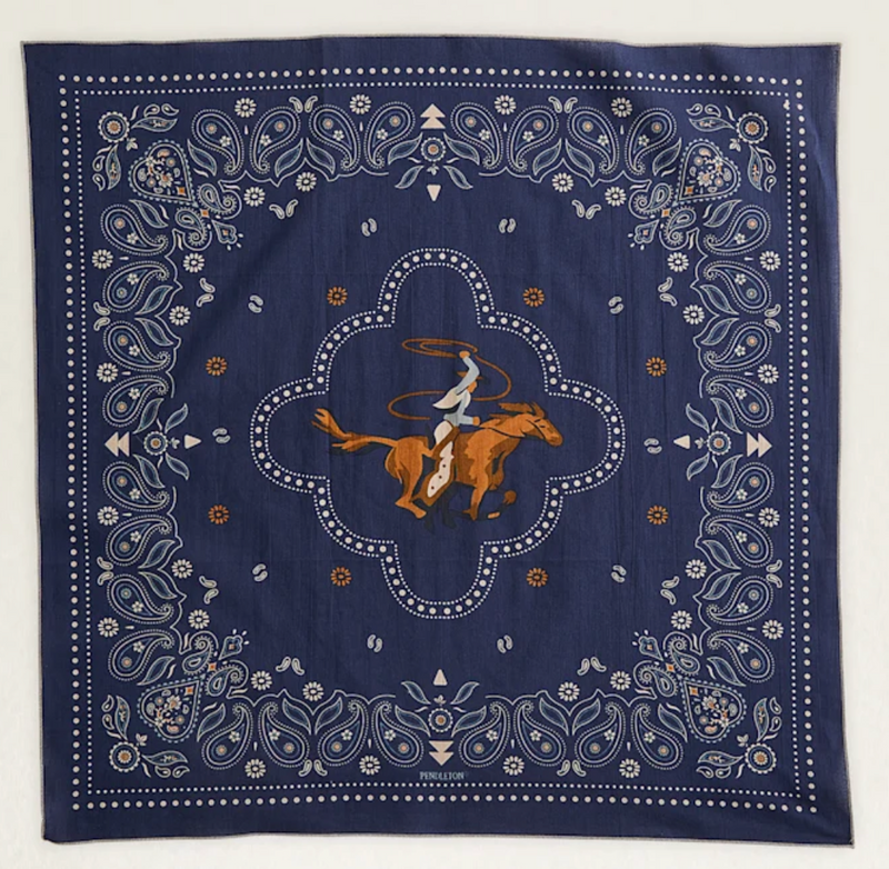 Pendleton Cowboy Blue Cotton Bandana