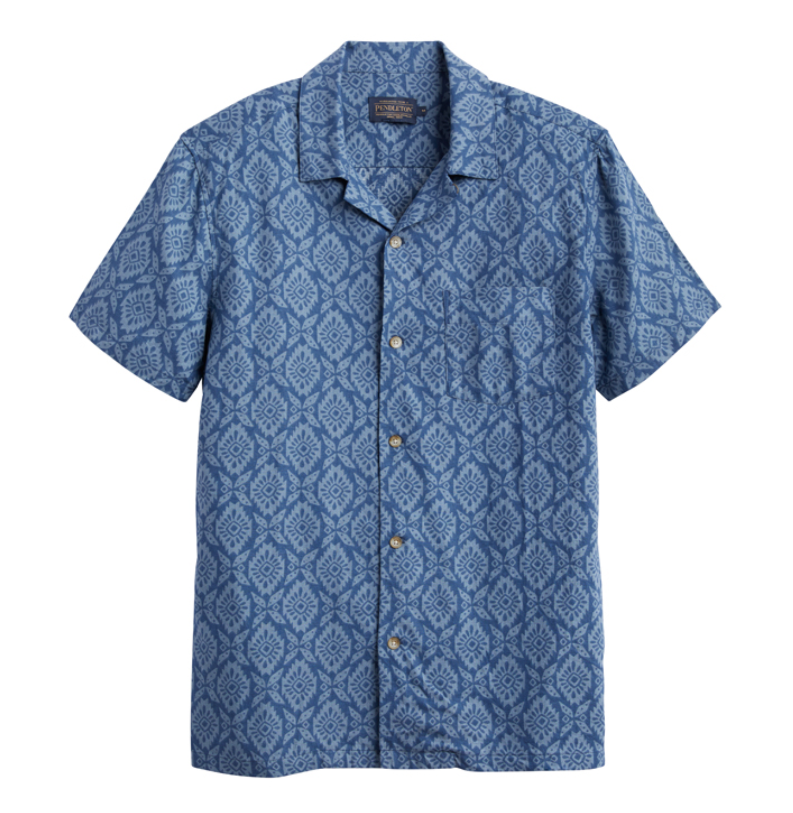 Pendleton Mens Short Sleeve Linen Camp Shirt