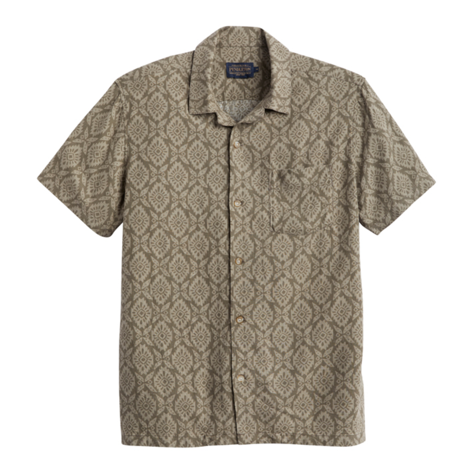 Pendleton Mens Short Sleeve Linen Camp Shirt